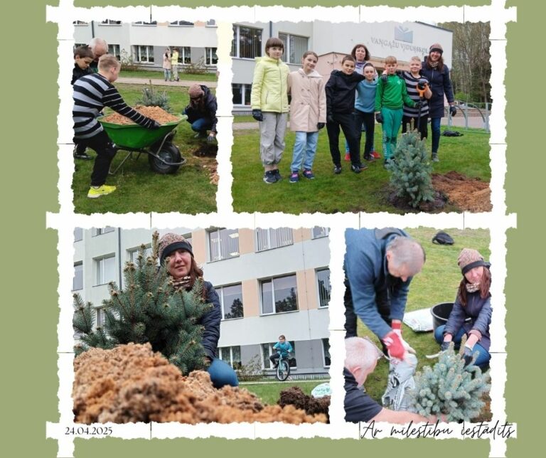 Eglīte skolas pagalmā