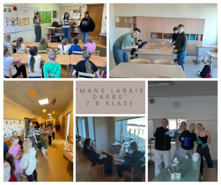 Mazs darbs – liels prieks! Mēs, 7.b, to protam!