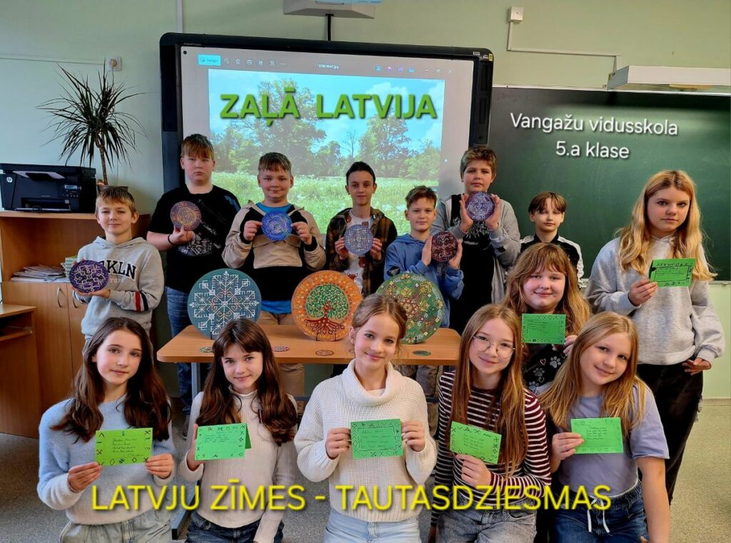 Skolēni izzina latviskās vērtības integrētajā stundā “Zaļā Latvija”