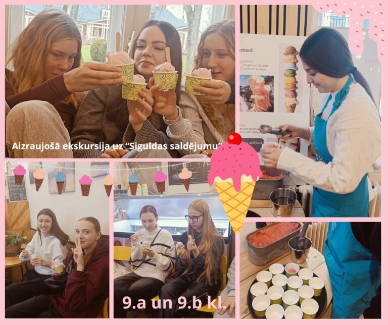 STEM un pilsoniskās līdzdalības skolas soma. 9.a un 9.b klase “Siguldas saldējums” ražotnē