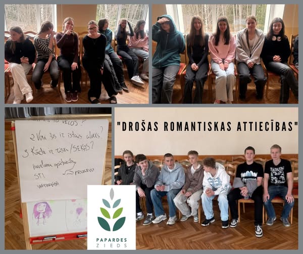 7.–8. klašu skolēniem notika izglītojoša lekcija par tēmu “Drošas romantiskās attiecības”