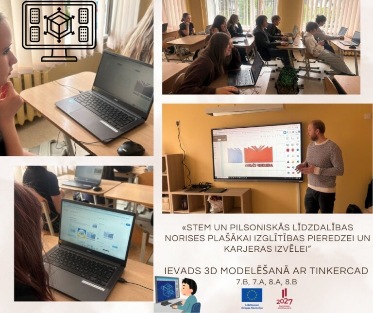 STEM un pilsoniskās līdzdalības skolas soma. Ievads 3D modelēšanā ar Tinkercad
