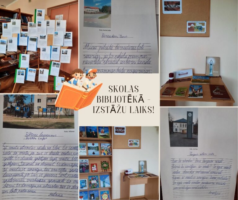 Skolas bibliotēkā iespējams apmeklēt izstādes
