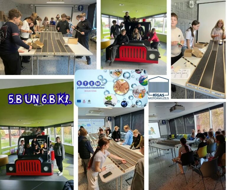5.b un 6.b klase STEM projekta ietvaros viesojās Rīgas Motormuzejā